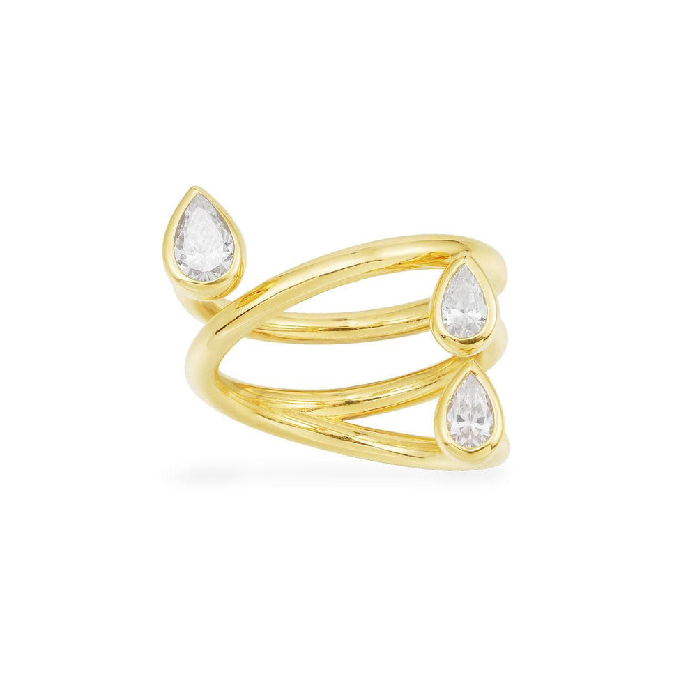 Multi-Hoop Ring with Pear