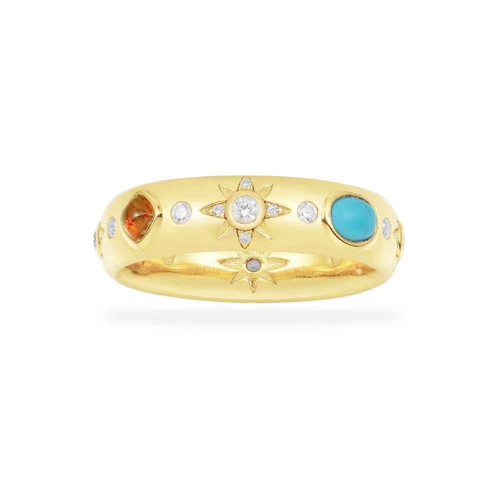 Dainty Multicolor Stone Ring