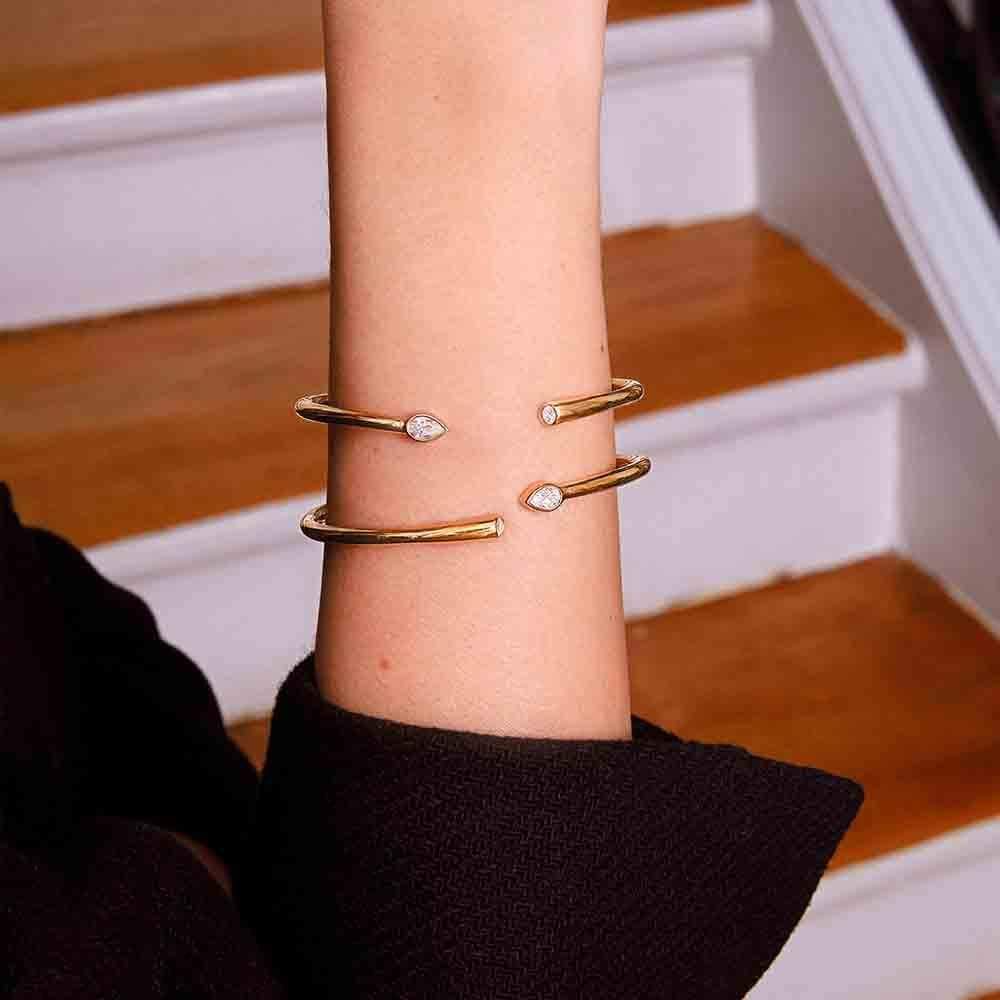 Open Cuff with Pear
