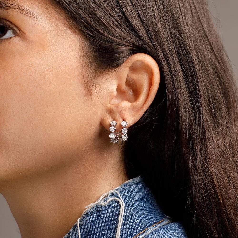 Small Star Hoop Earrings