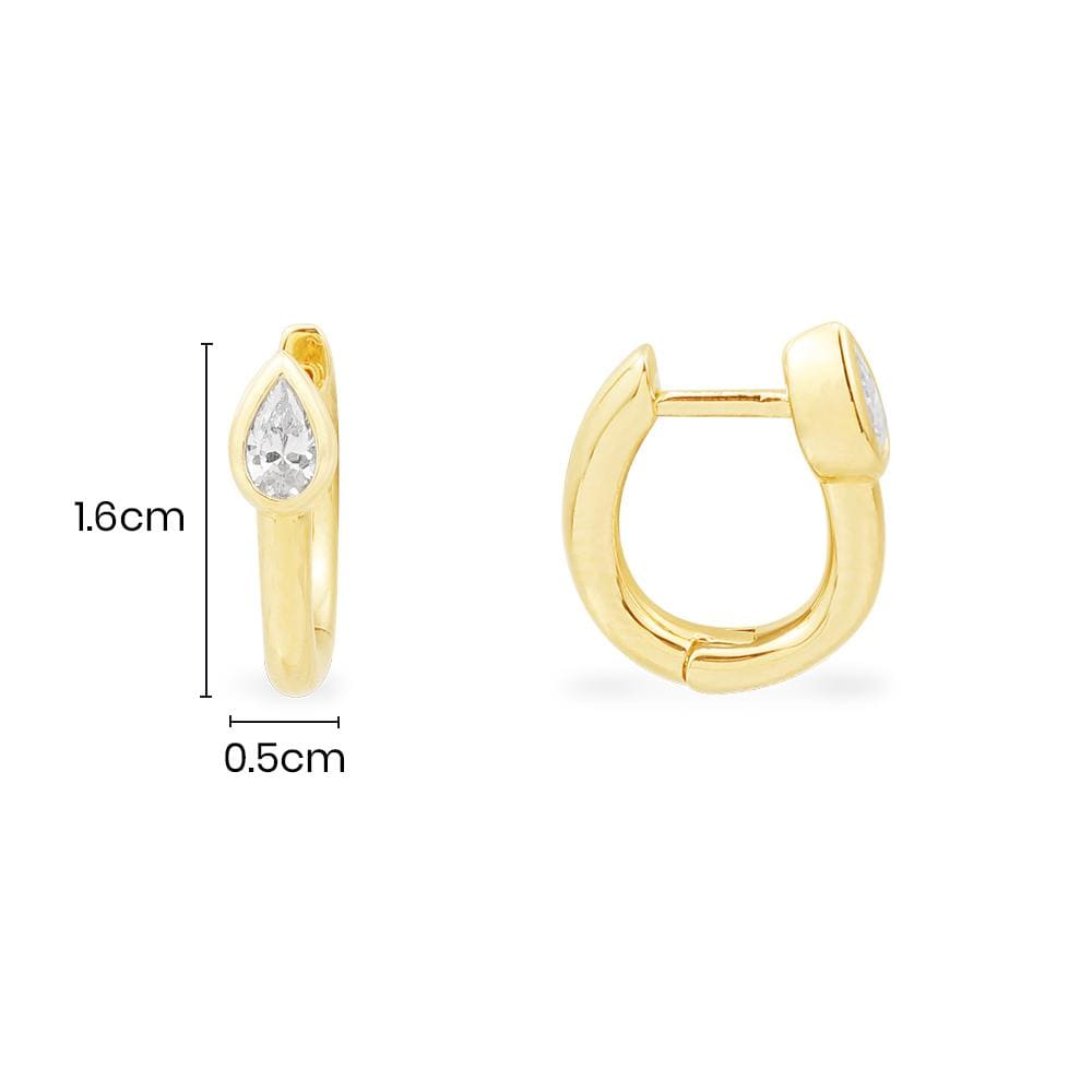 Hoop Earrings with Pear