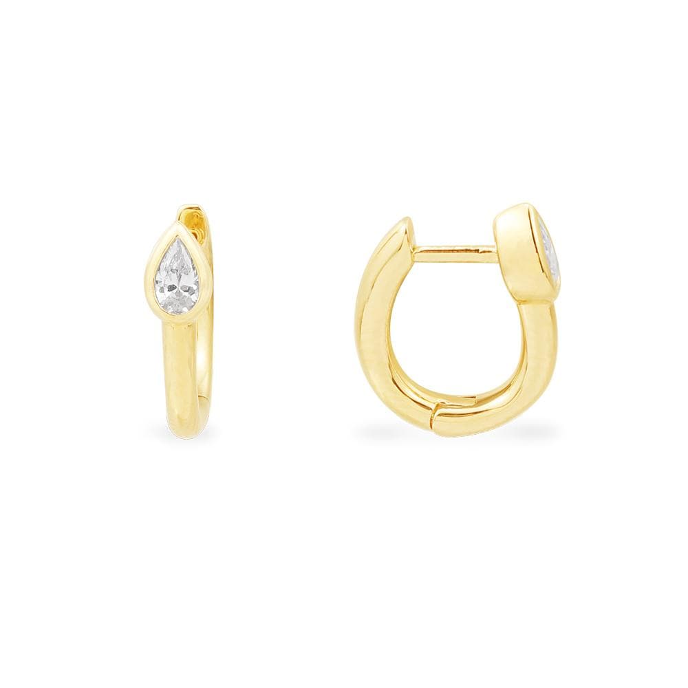 Hoop Earrings with Pear
