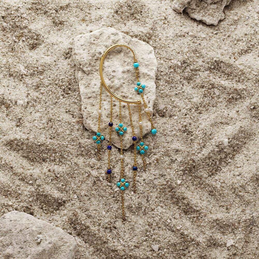 Single Chain Drop Ear Cuff