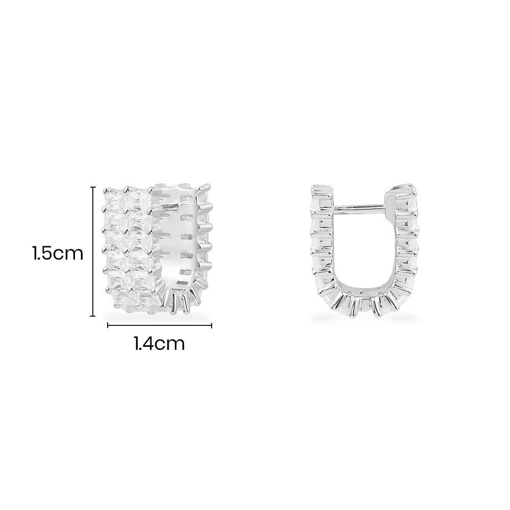Eclat Double Row Hoop Earrings