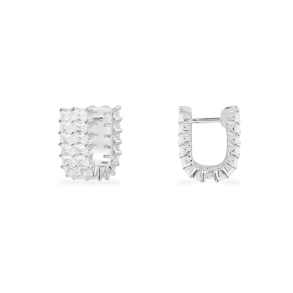 Eclat Double Row Hoop Earrings