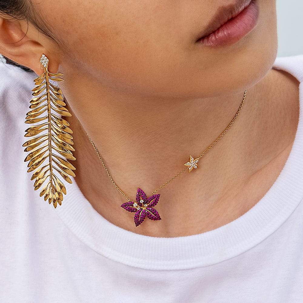 Tropical Floral Adjustable Necklace
