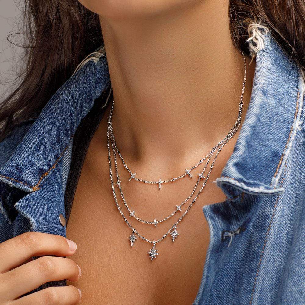 Triple Chain Météorites Necklace