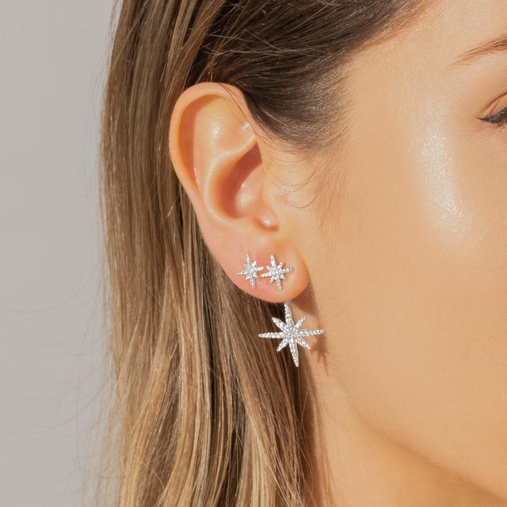 Météorites Asymmetric Underlobe Earrings