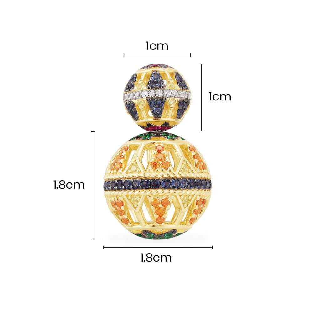 Multicolor Underlobe Mono Earring