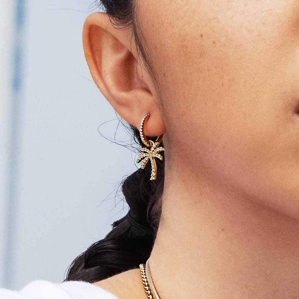 Single Palm Tree Earring
