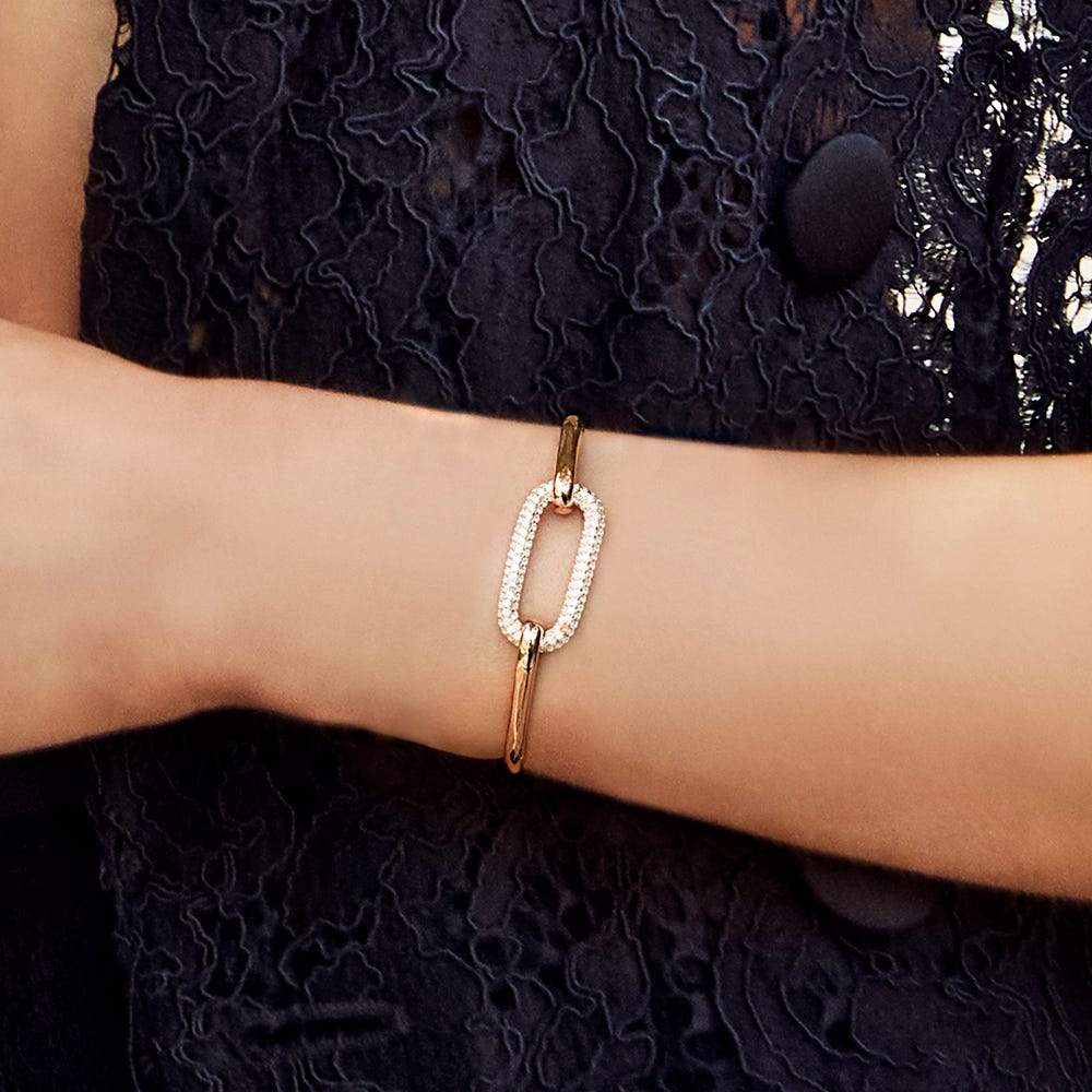 White Chain Link Bangle
