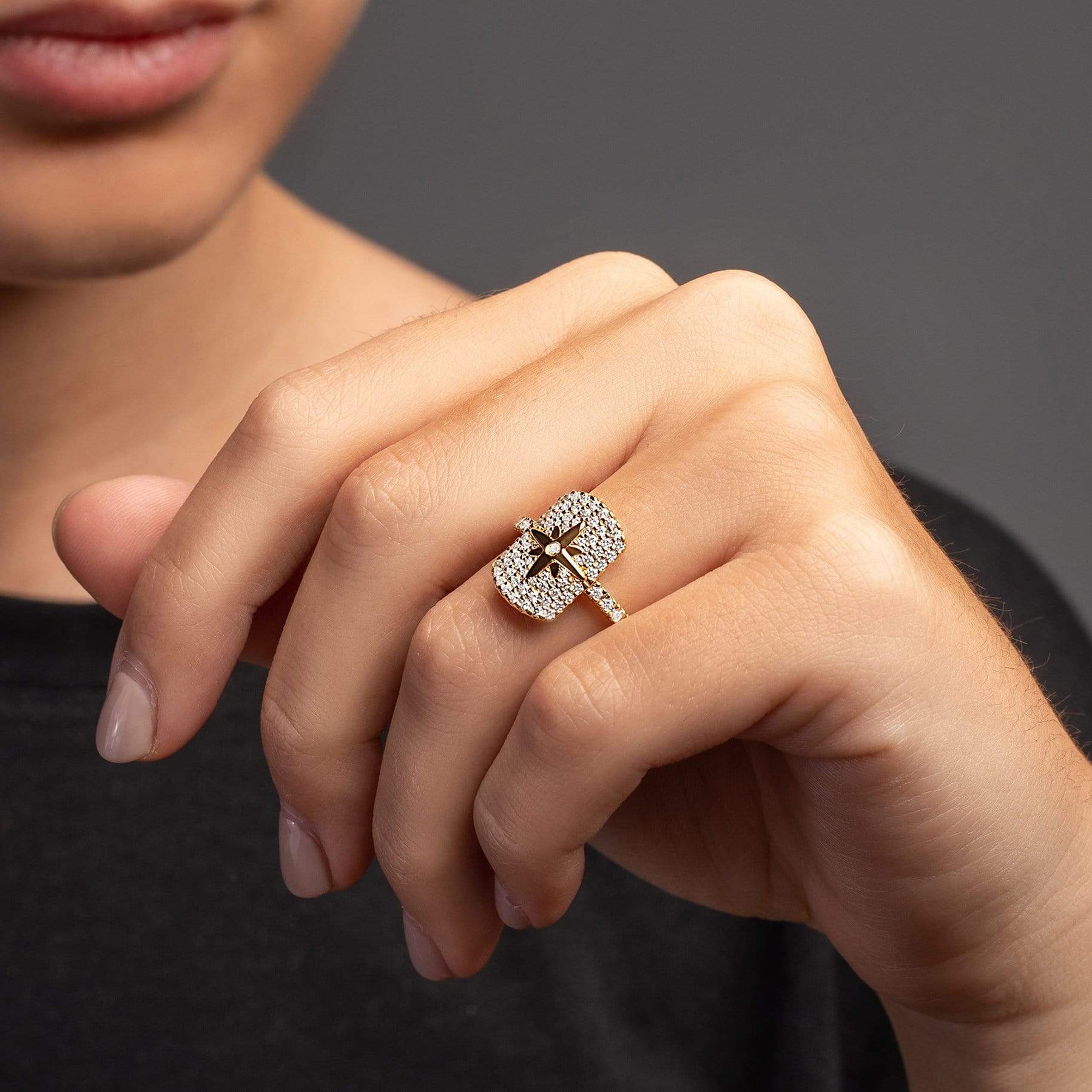 Embellished Medal with Meteorite Ring