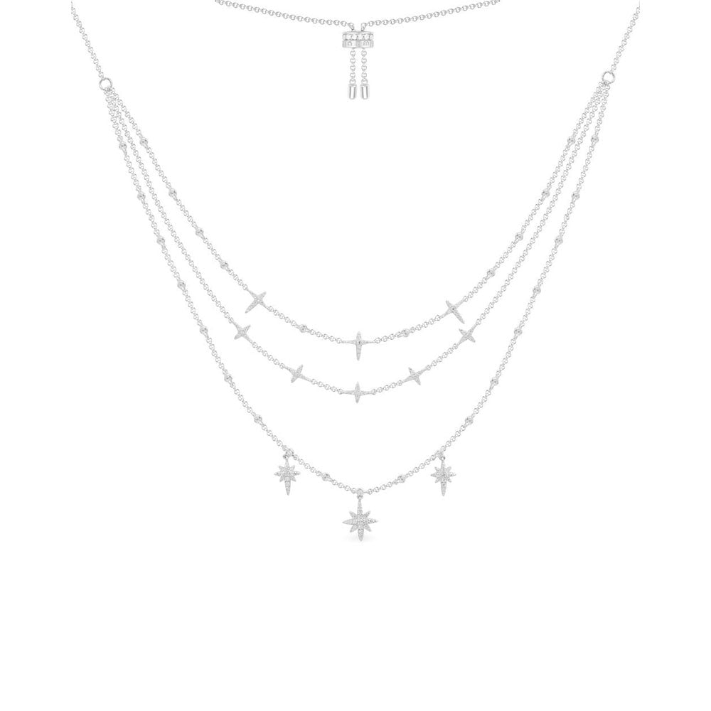 Triple Chain Météorites Necklace