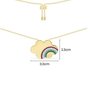 Rainbow Cloud Adjustable Necklace