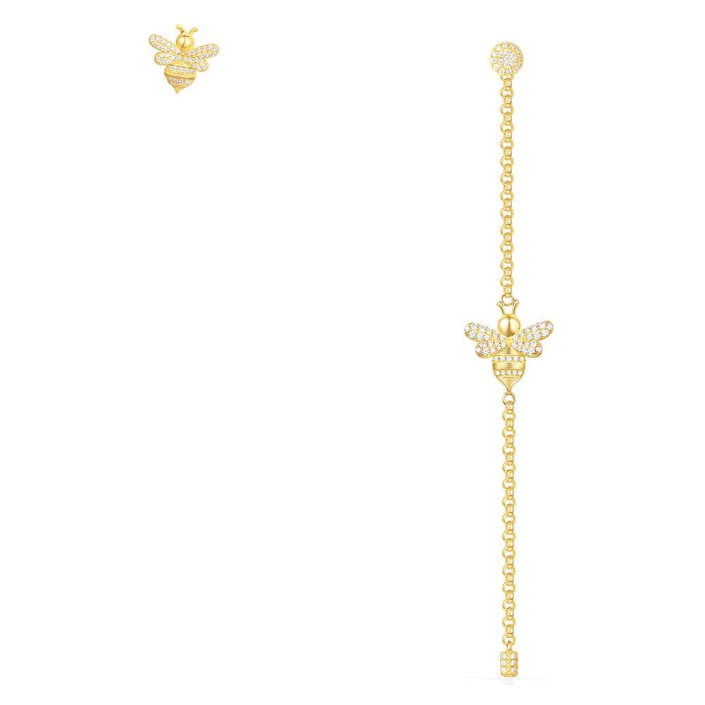 Asymmetric Dropping Bumble Bee Earring and its Stud