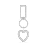 Single Rectangle Circle and Heart Drop Earring