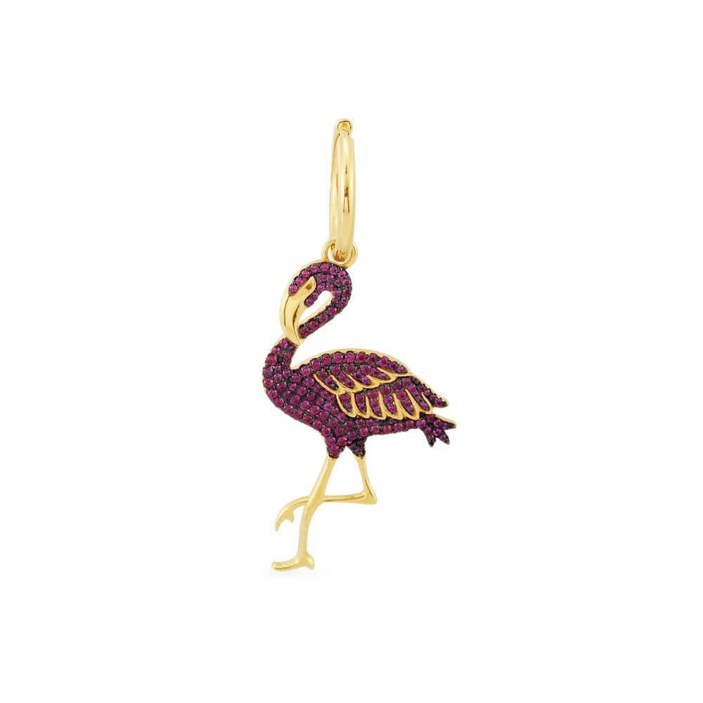 Mono Burgundy Flamingo Earring