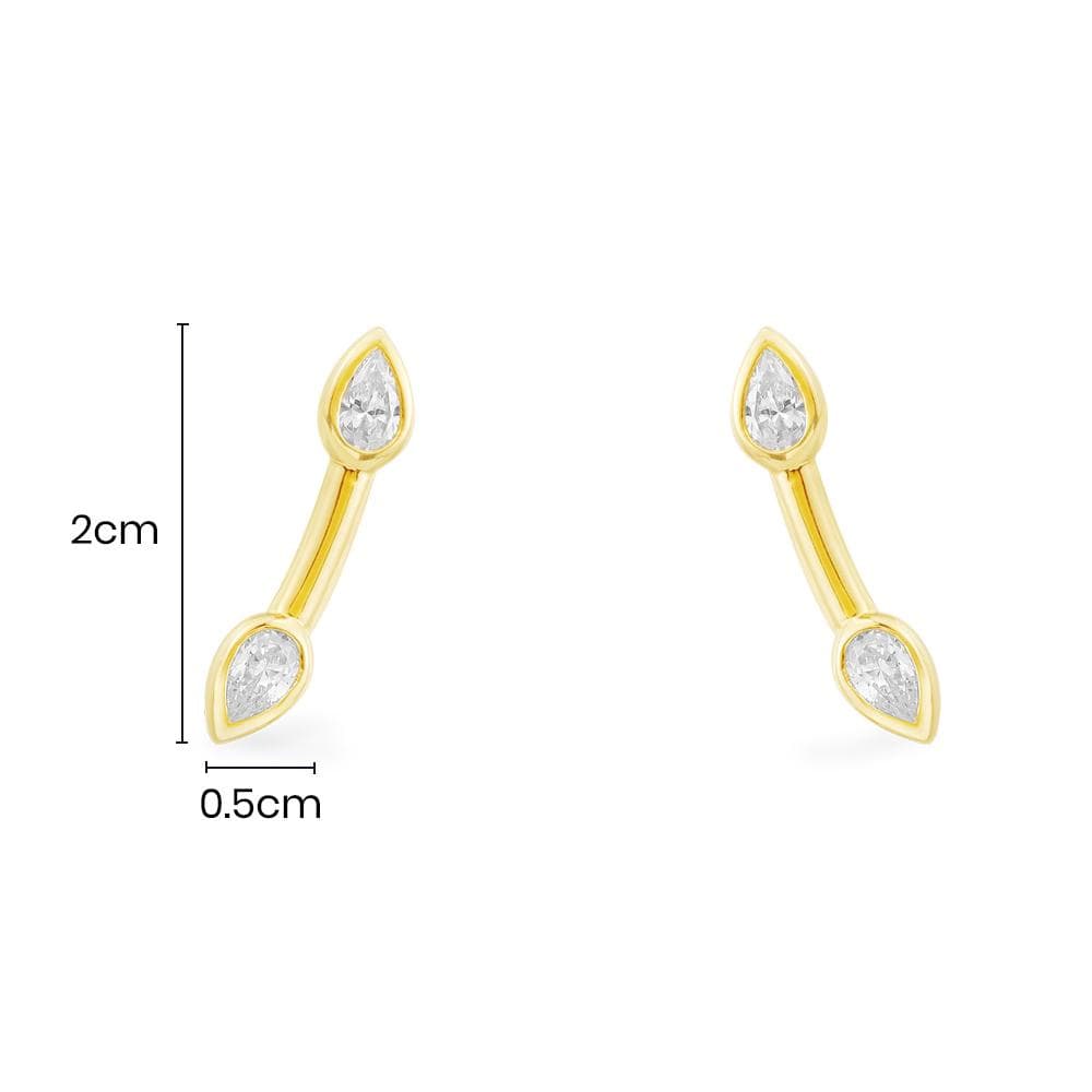 Climber Earrings with Pear