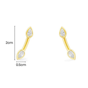 Climber Earrings with Pear