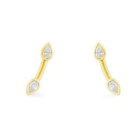 Climber Earrings with Pear