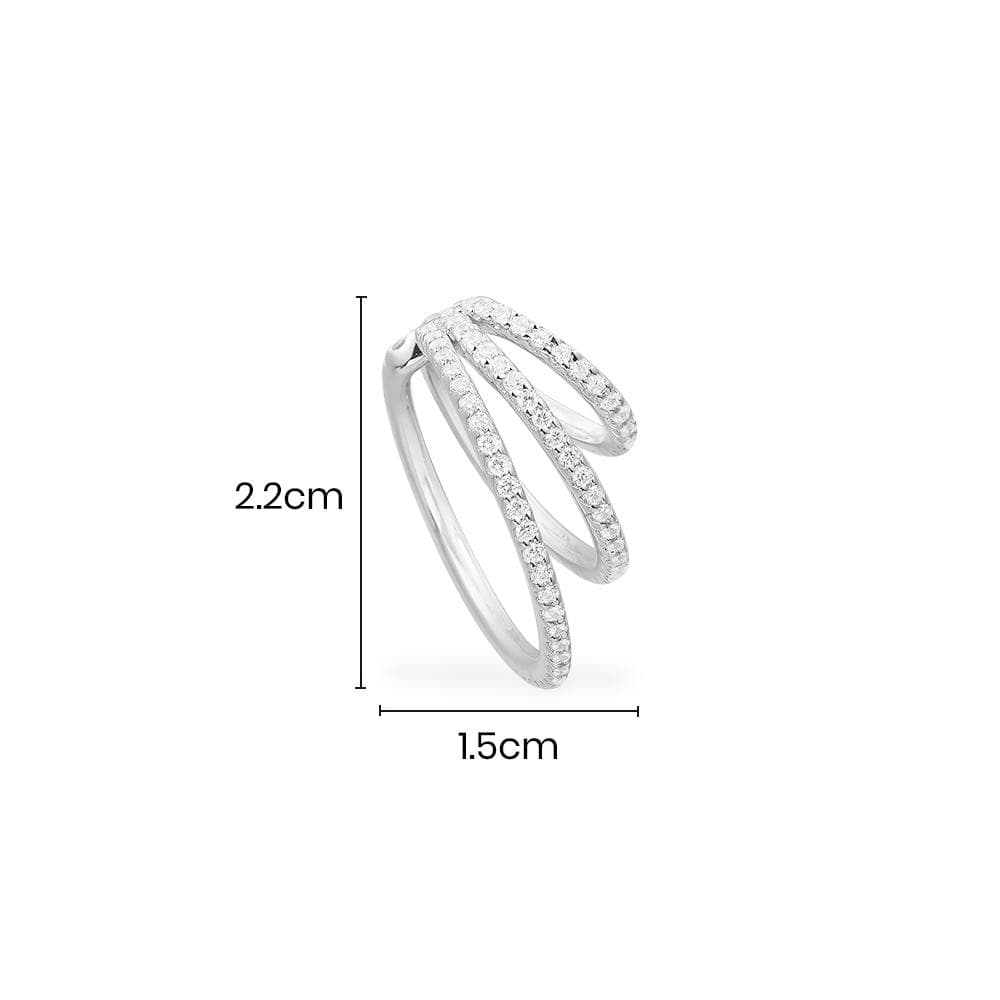 Single Triple Hoop Ear Cuff