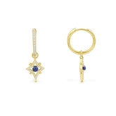 Compass Star Hoop Earrings