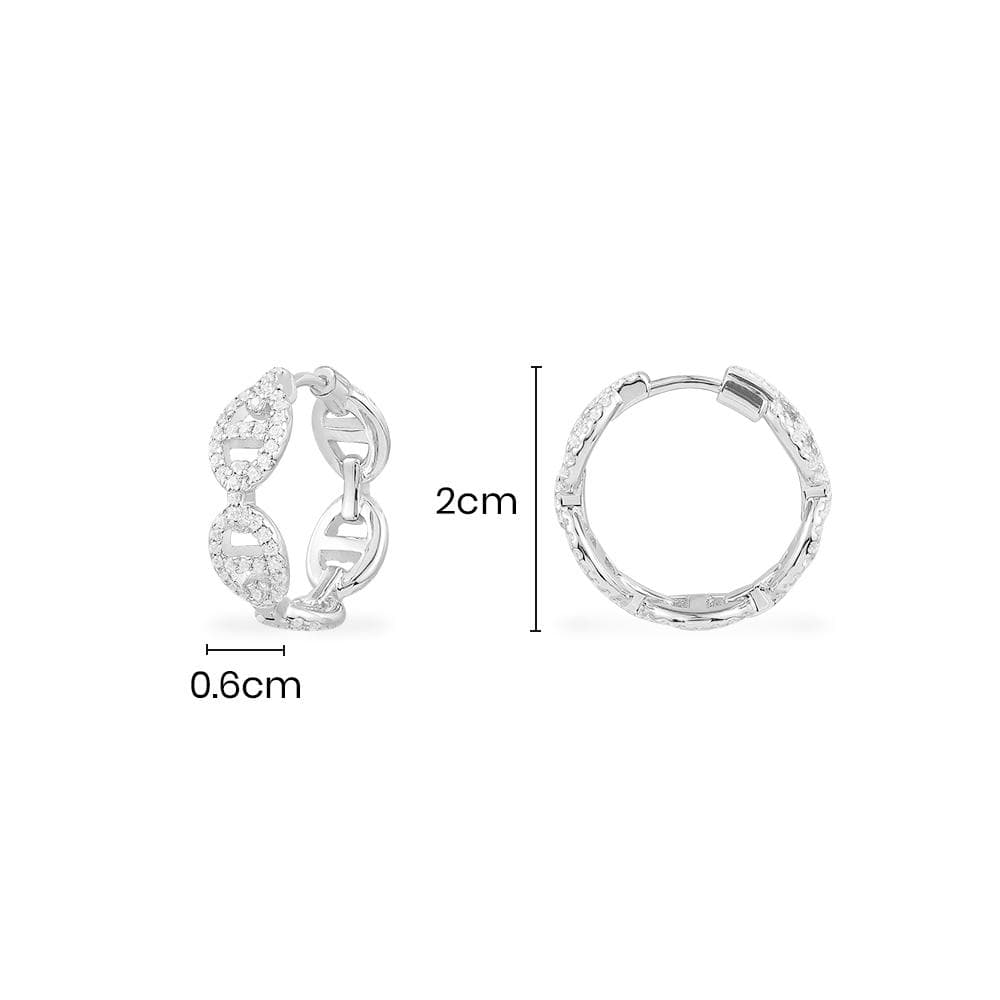 Small Maille Marine Hoop Earrings