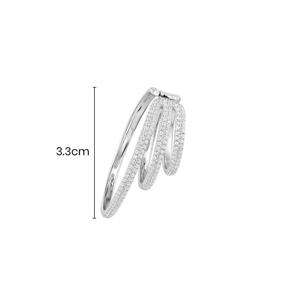 Single Bold Triple Hoop Ear cuff