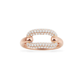 White Chain Link Ring