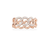 Pink and White Chain Ring