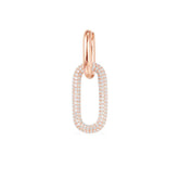 Single White Chain Link Earring