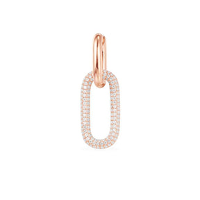 Single White Chain Link Earring