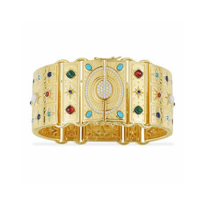 Multicolor Stone Statement Bangle