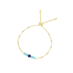 Dainty Blue Stone Adjustable Bracelet