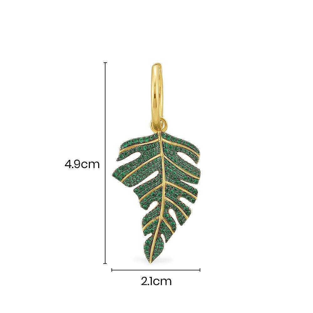 Mono Tropical Leaf Earring