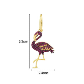 Mono Burgundy Flamingo Earring