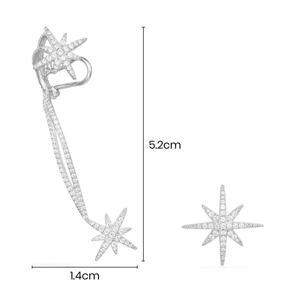 Asymmetric Double Météorites Earring and its Stud