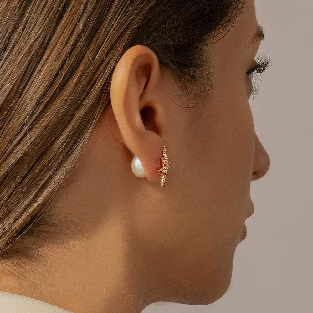Météorites Earrings with Pearls